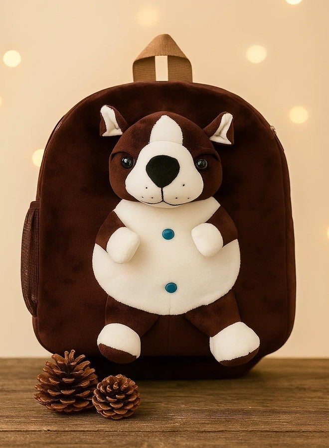 جي تي حقيبة ظهر على شكل كلب قطيفة من جي تي غانغون تويز للأطفال | حقيبة مدرسية ناعمة للأطفال الصغار | حقيبة ظهر خفيفة الوزن على شكل حيوان كرتوني للأولاد والبنات | مثالية للسفر والنزهات والإهداء - Image 5